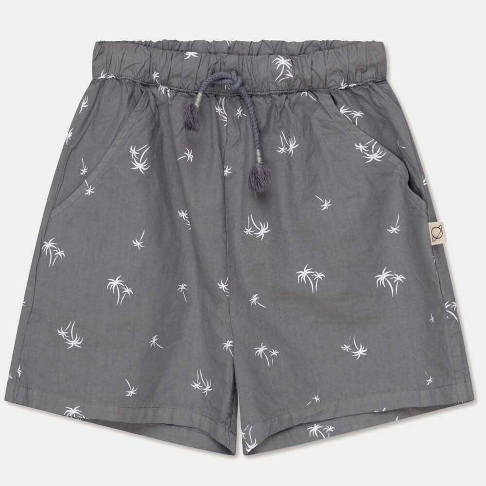 Palm Print Bermuda Shorts - Dark Grey - Mack & Harvie