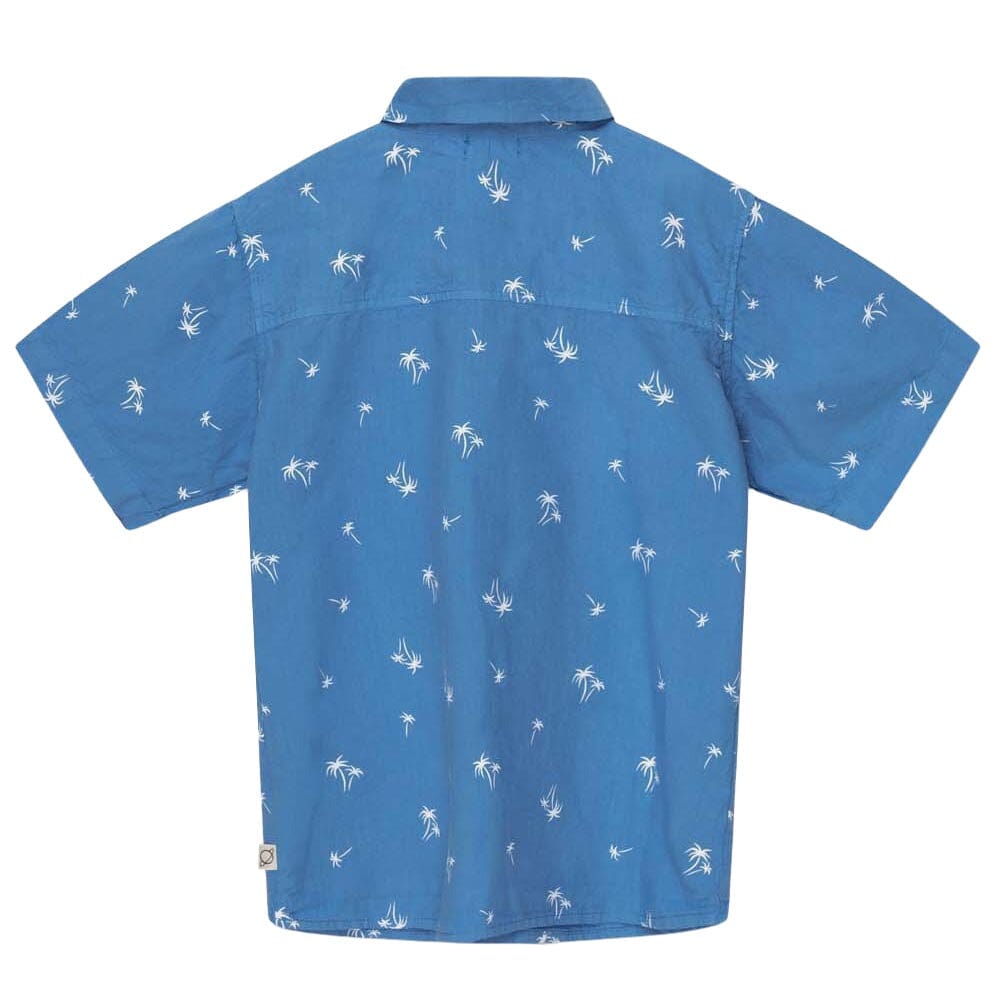 Palm Print Shirt - Blue - Mack & Harvie