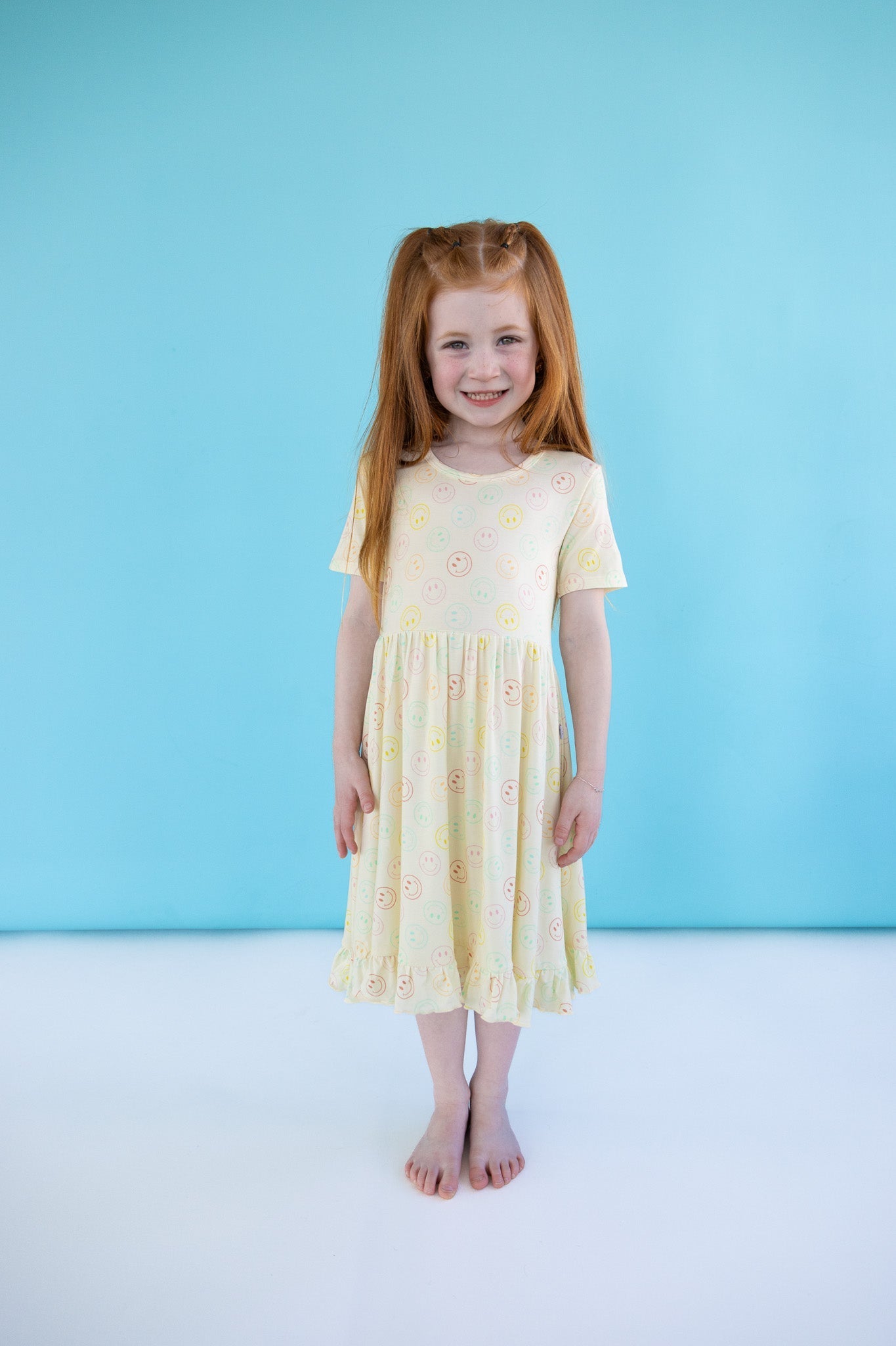 PASTEL SMILES DREAM RUFFLE DRESS - Mack & Harvie