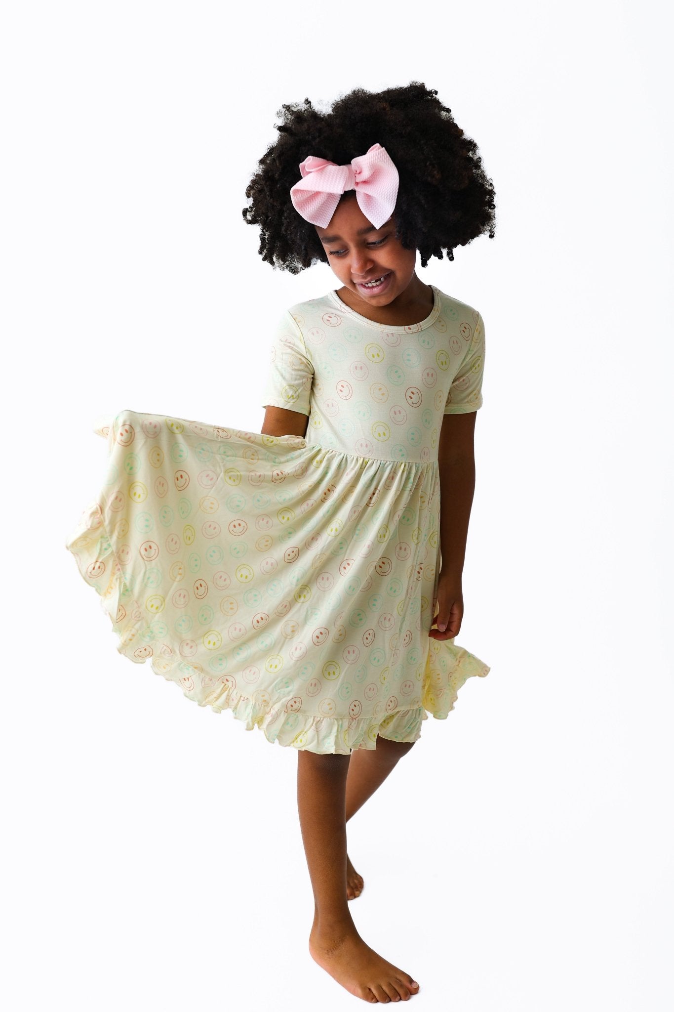 PASTEL SMILES DREAM RUFFLE DRESS - Mack & Harvie