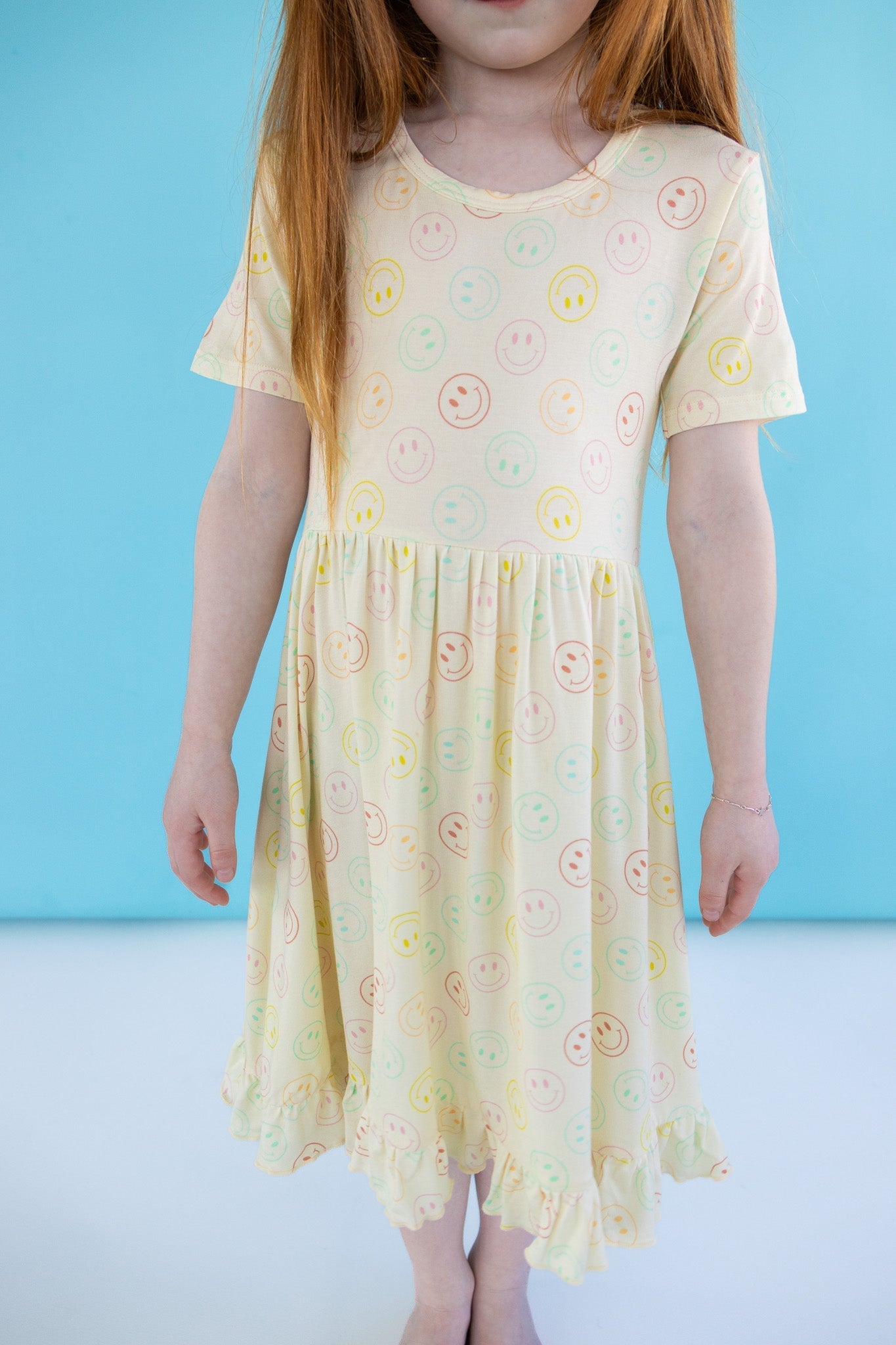 PASTEL SMILES DREAM RUFFLE DRESS - Mack & Harvie