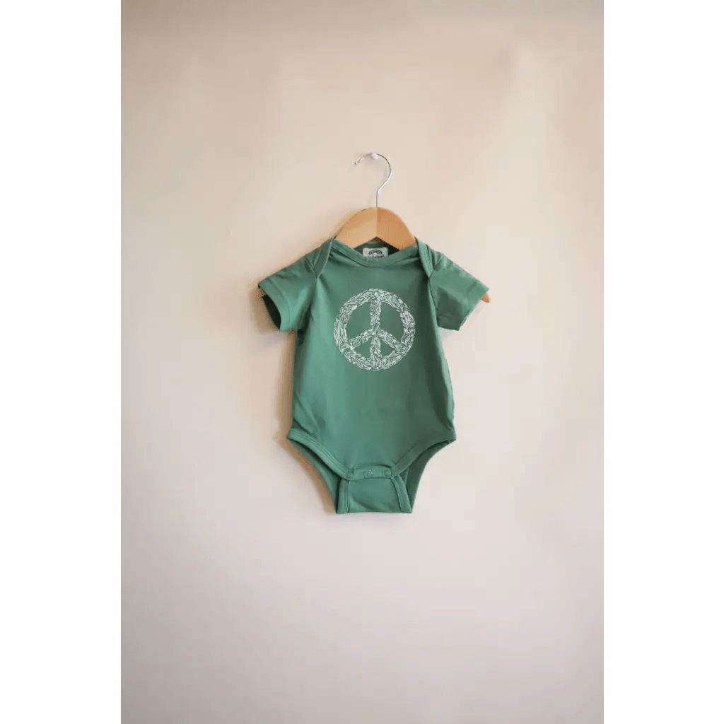 Peace Floral Organic Cotton Baby Bodysuit - Mack & Harvie