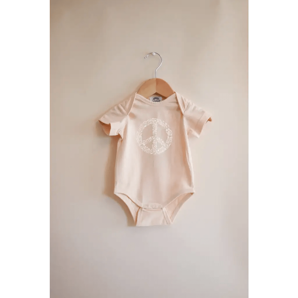 Peace Floral Organic Cotton Baby Bodysuit - Mack & Harvie