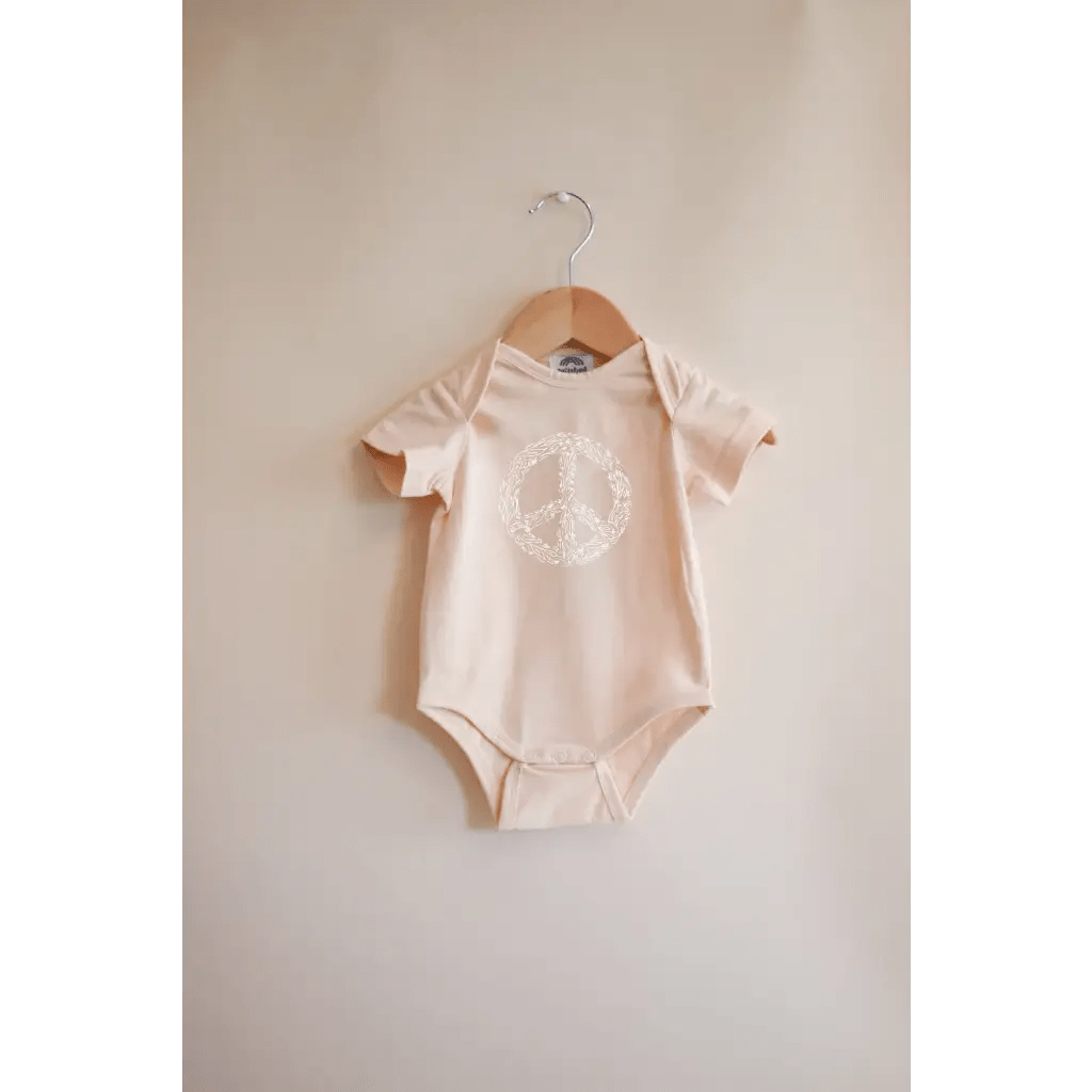 Peace Floral Organic Cotton Baby Bodysuit - Mack & Harvie