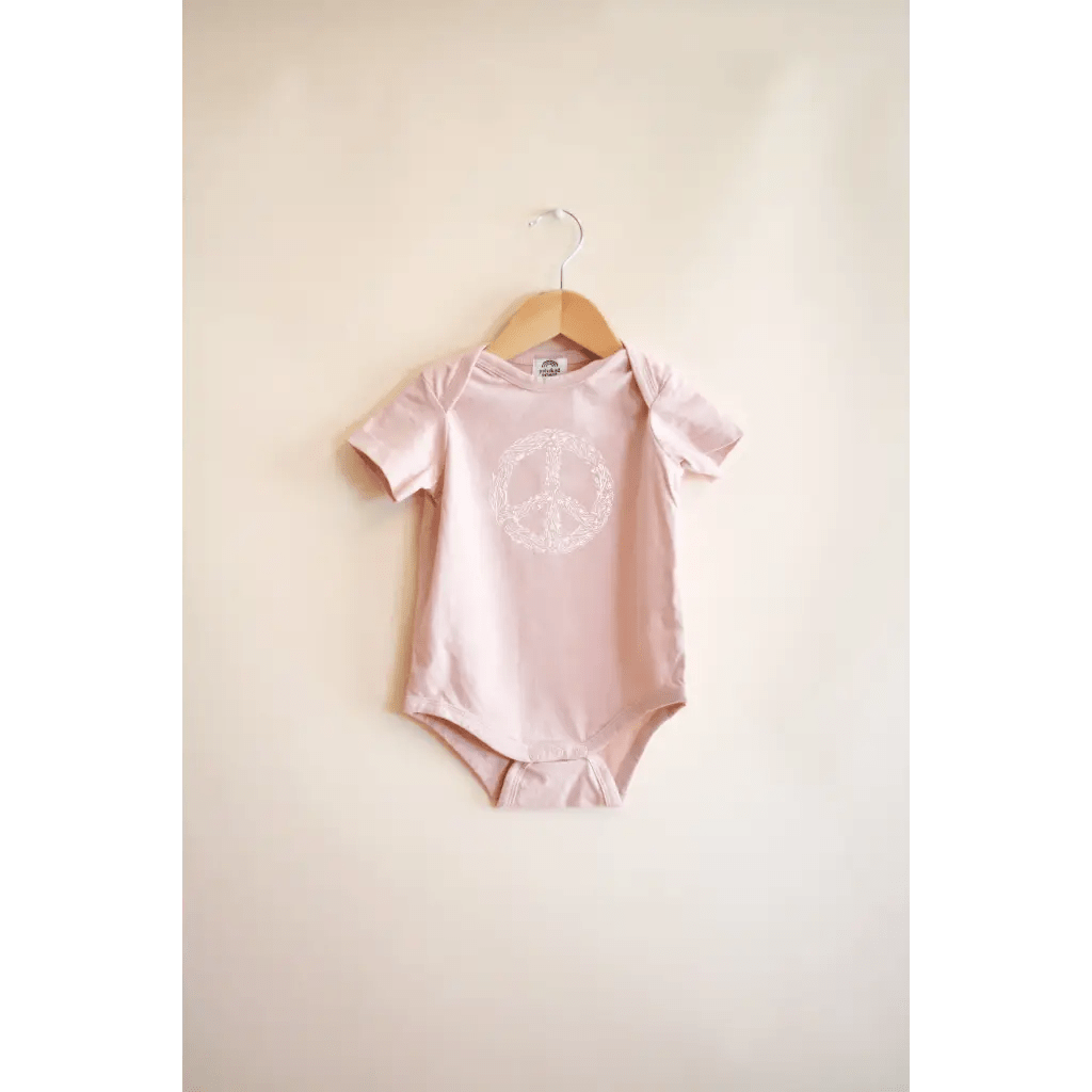 Peace Floral Organic Cotton Baby Bodysuit - Mack & Harvie