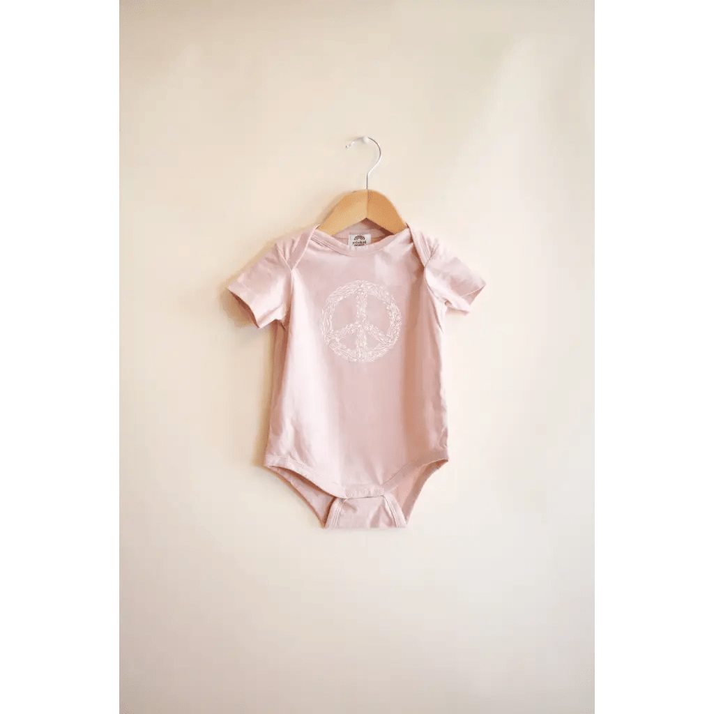 Peace Floral Organic Cotton Baby Bodysuit - Mack & Harvie