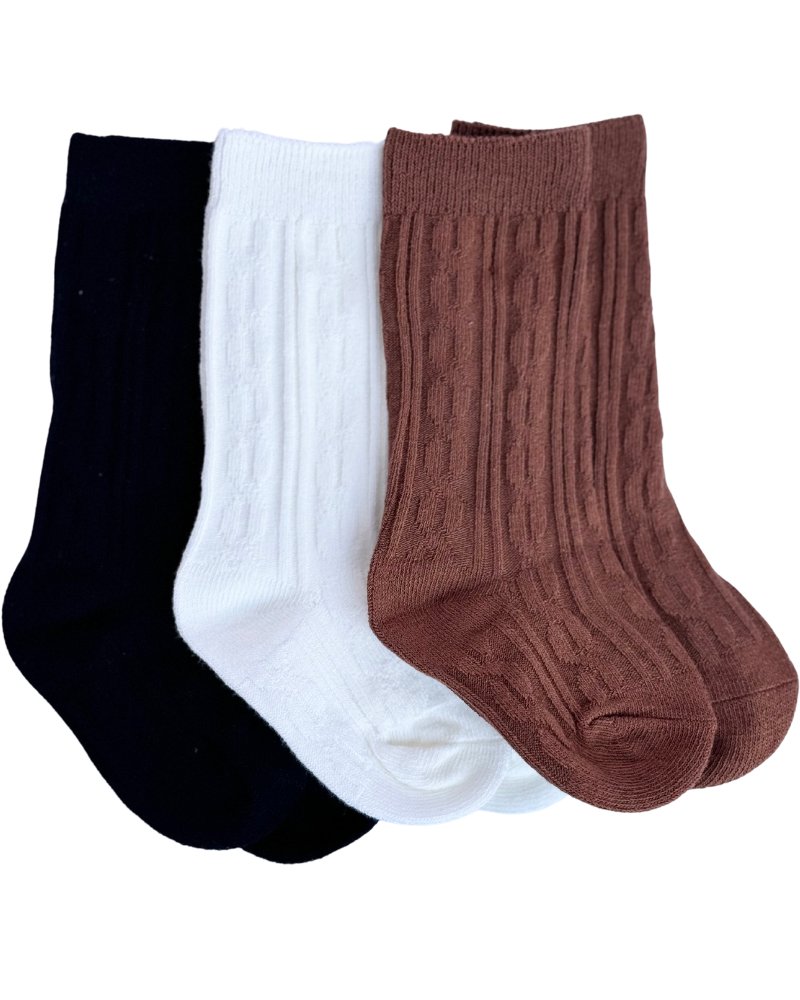 Pepper Knee - High Cable Knit Socks - Mack & Harvie