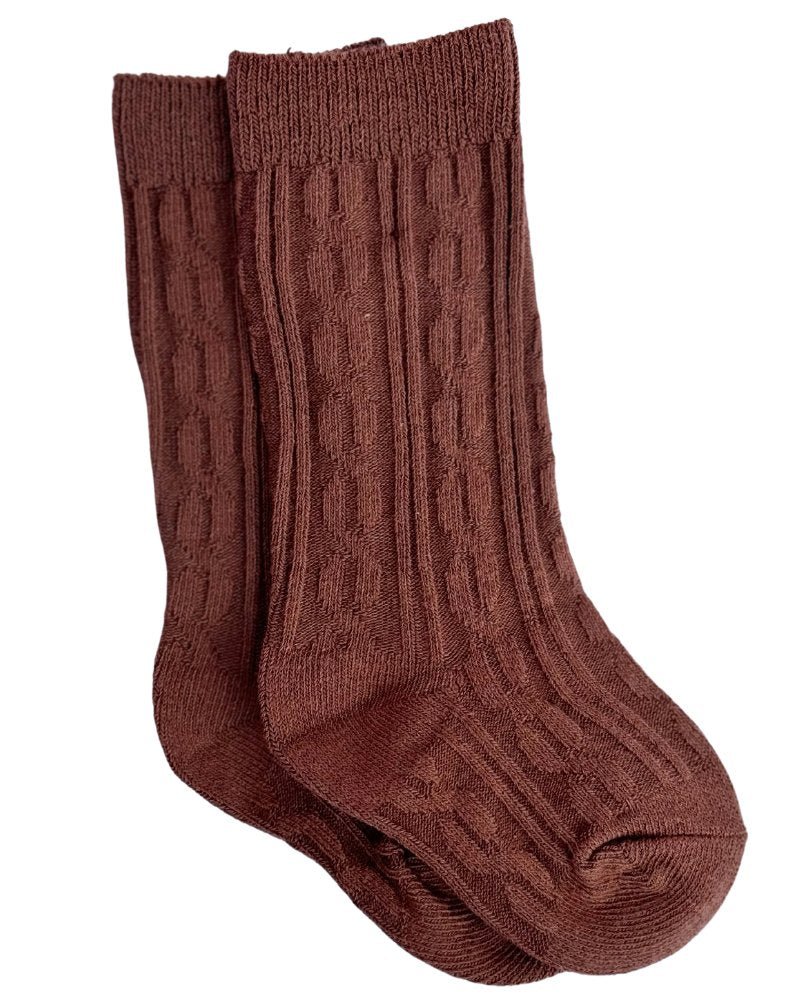 Pepper Knee - High Cable Knit Socks - Mack & Harvie