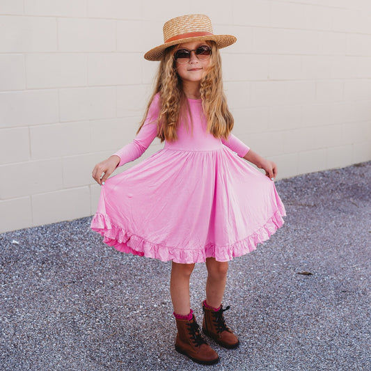 PETAL PINK DREAM RUFFLE DRESS - Mack & Harvie