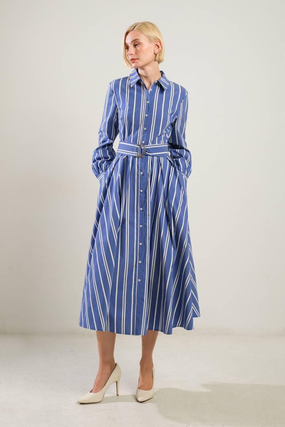 PETAL POWER MIDI SHIRT DRESS - Mack & Harvie