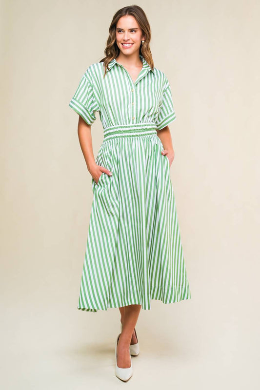 PETAL POWER WOVEN MIDI DRESS - Mack & Harvie