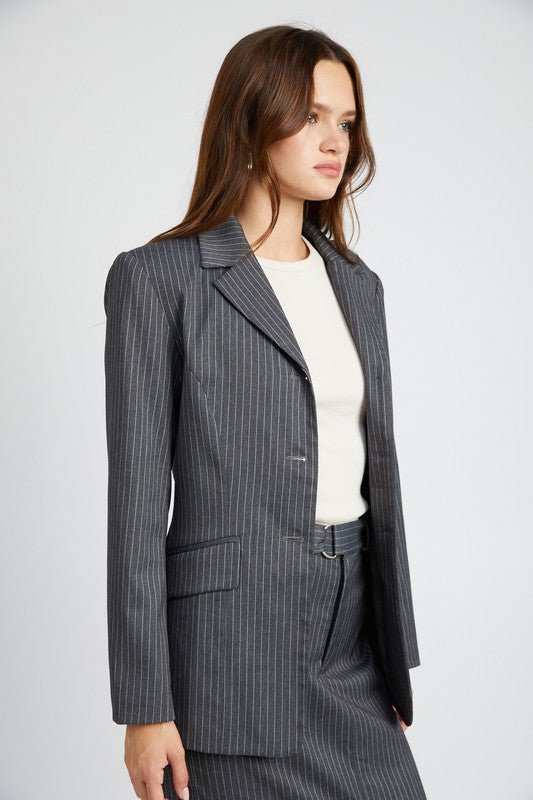 PIN STRIPED BLAZER JACKET - Mack & Harvie