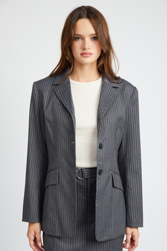 PIN STRIPED BLAZER JACKET - Mack & Harvie