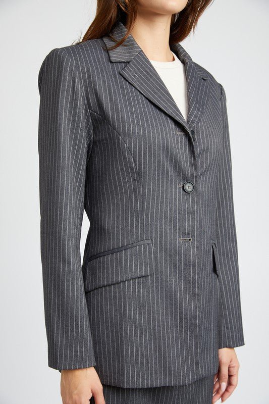 PIN STRIPED BLAZER JACKET - Mack & Harvie