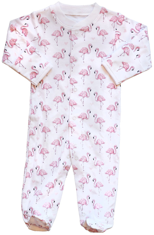 Pink Flamingo Footie - Mack & Harvie