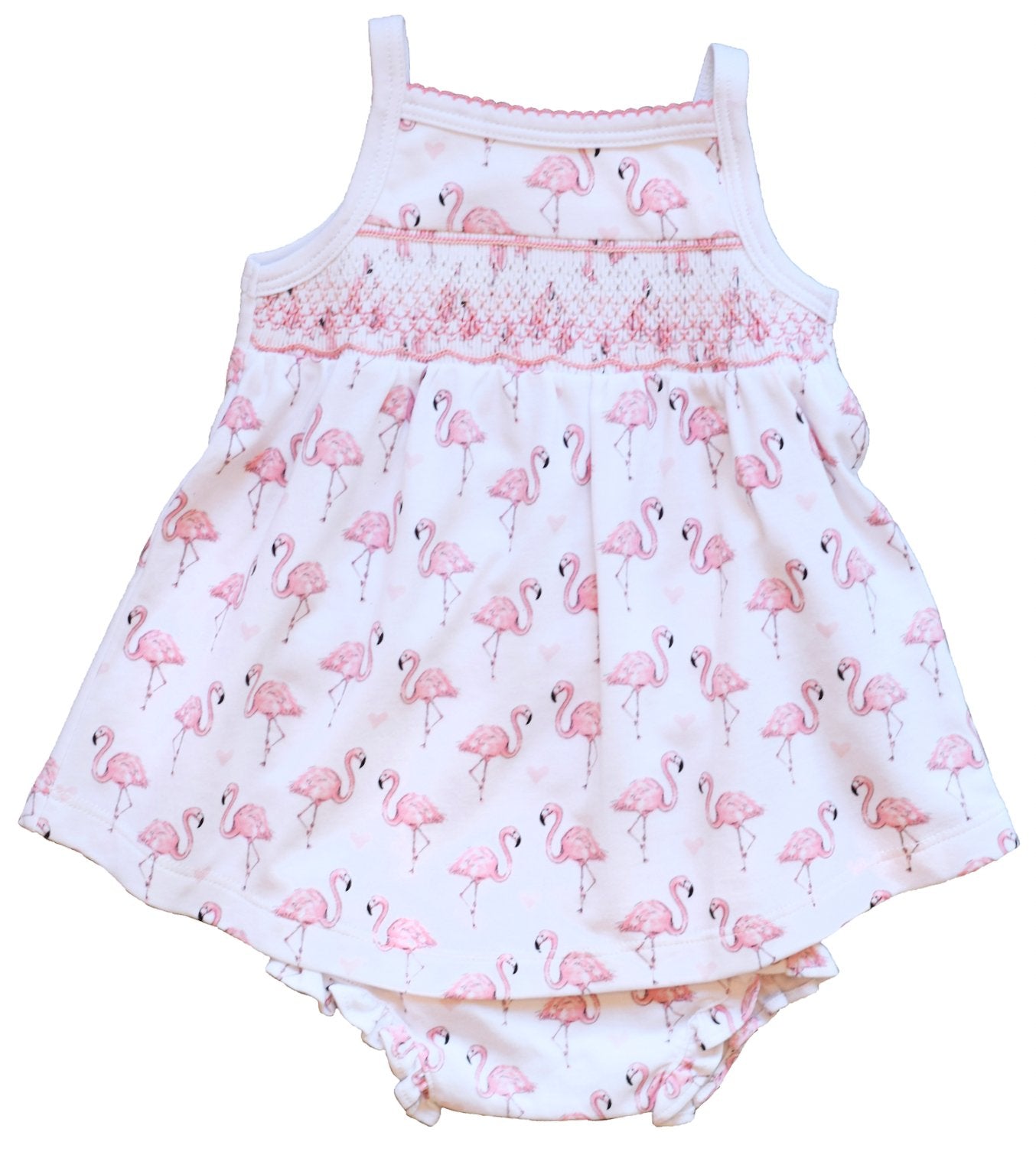 Pink Flamingo Smocked Dress - Mack & Harvie