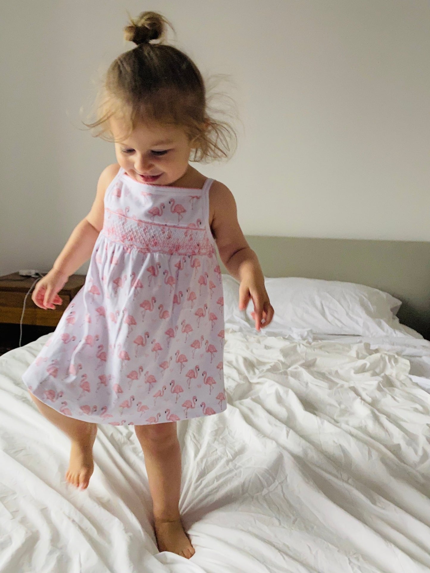 Pink Flamingo Smocked Dress - Mack & Harvie