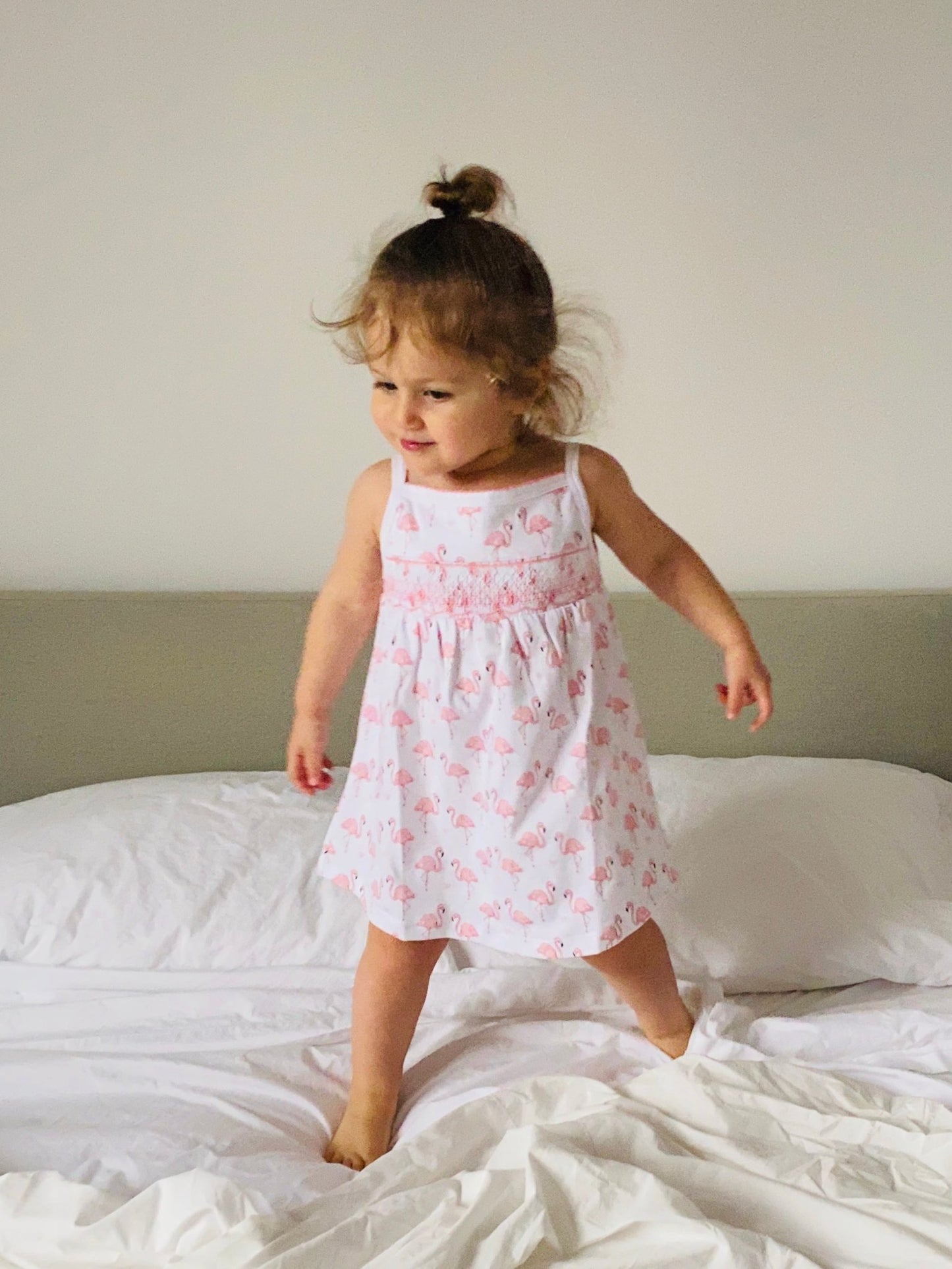 Pink Flamingo Smocked Dress - Mack & Harvie