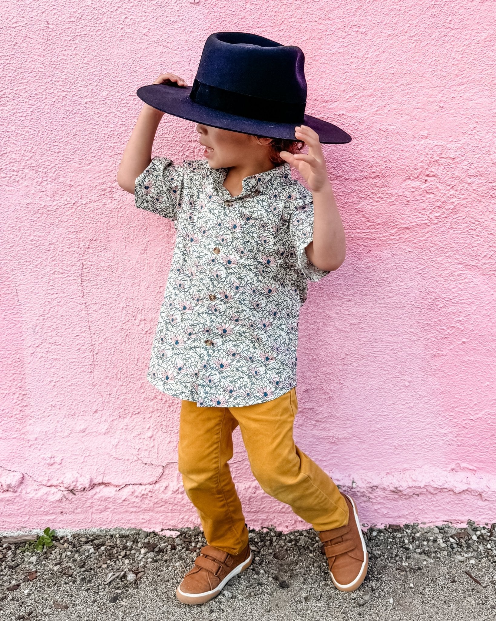 Pink Florets Button Down - Mack & Harvie