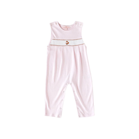 Pink Fox Smocked Romper - Mack & Harvie