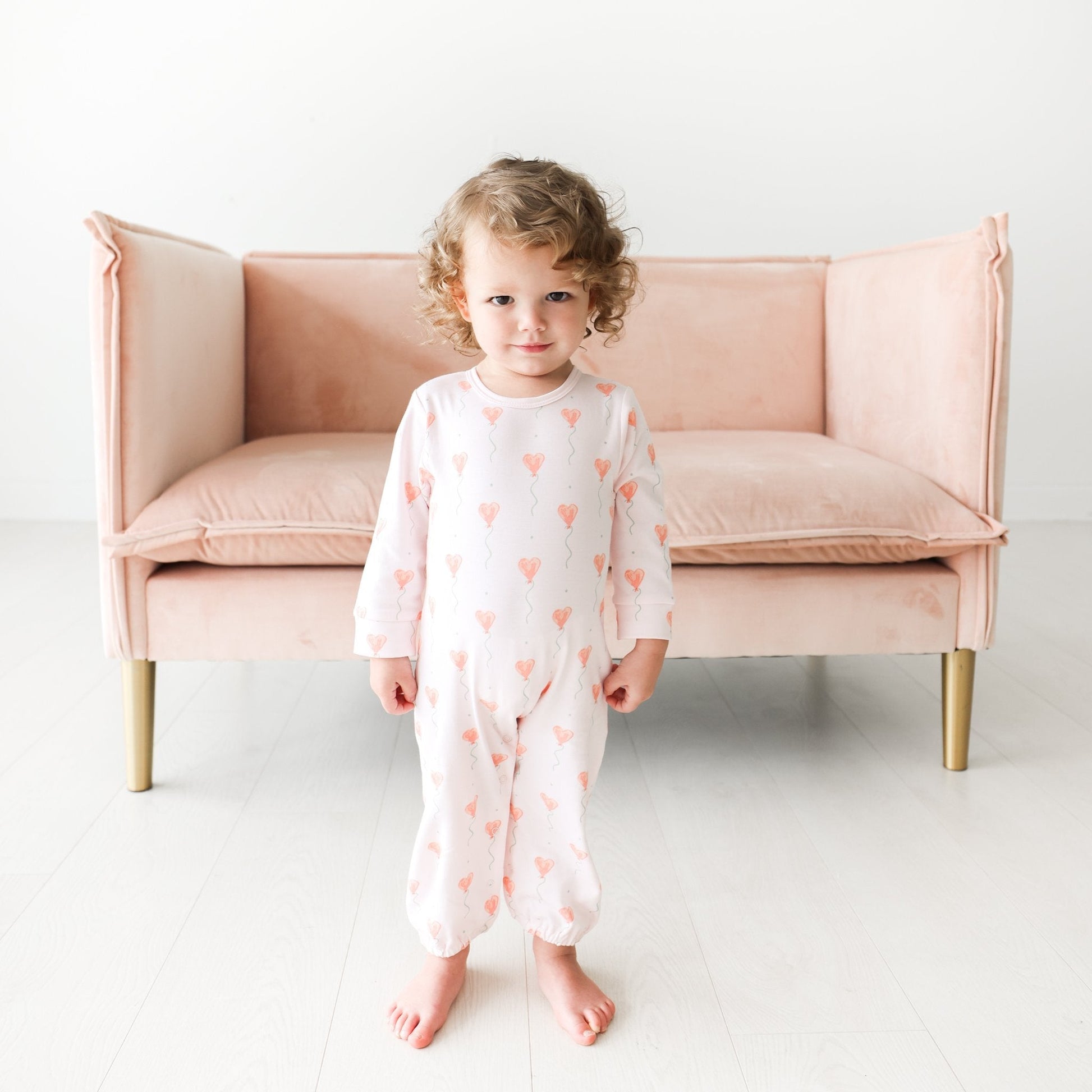 Pink Heart Balloon Romper - Mack & Harvie