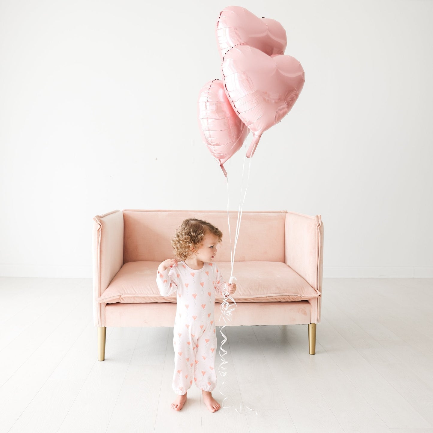 Pink Heart Balloon Romper - Mack & Harvie