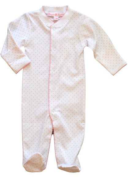 Pink Polka Dot Footie - Mack & Harvie