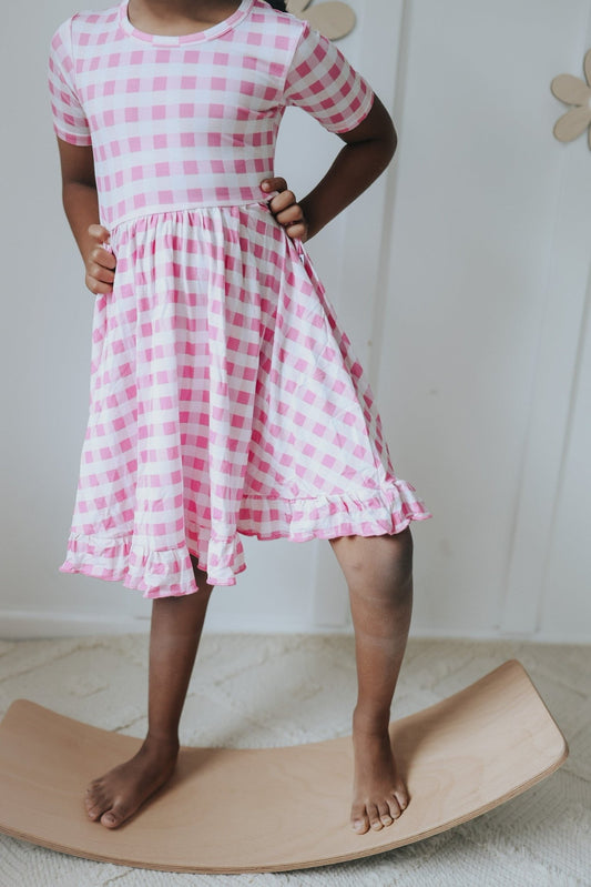 PINKNIC GINGHAM DREAM RUFFLE DRESS - Mack & Harvie