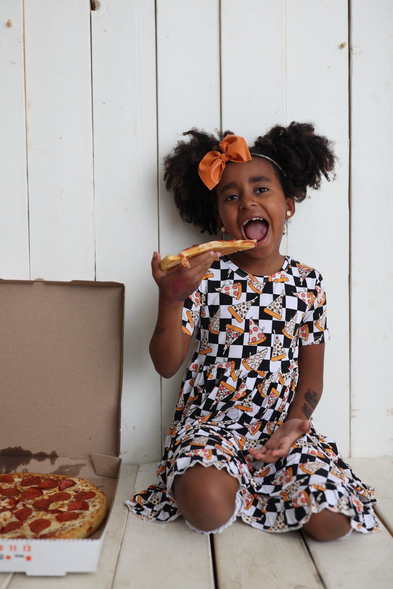 PIZZA PARTY DREAM RUFFLE DRESS - Mack & Harvie