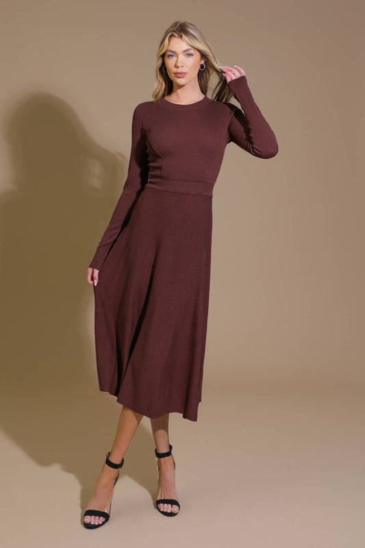 PLACE TO BE SWEATER MIDI DRESS - Mack & Harvie