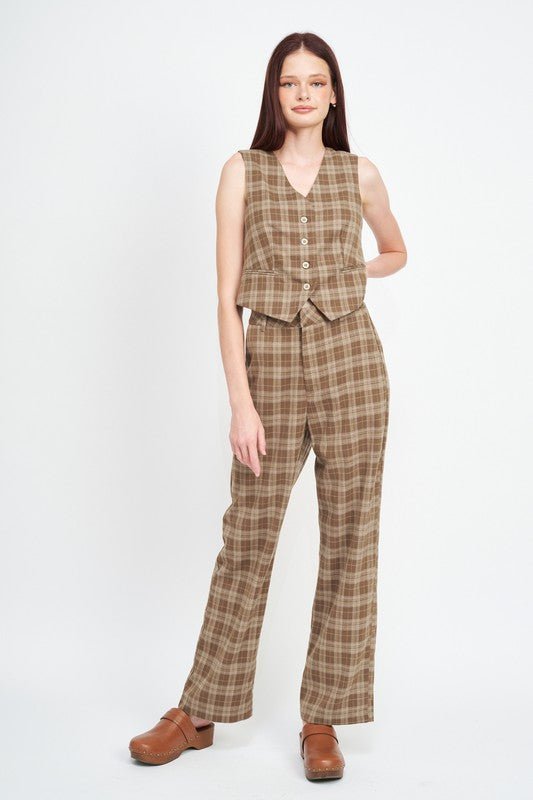 PLAID HIGH WAIST TROUSERS - Mack & Harvie