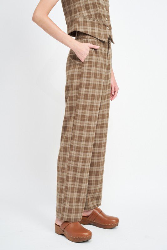 PLAID HIGH WAIST TROUSERS - Mack & Harvie