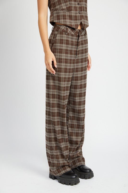 PLAID HIGH WAIST TROUSERS - Mack & Harvie