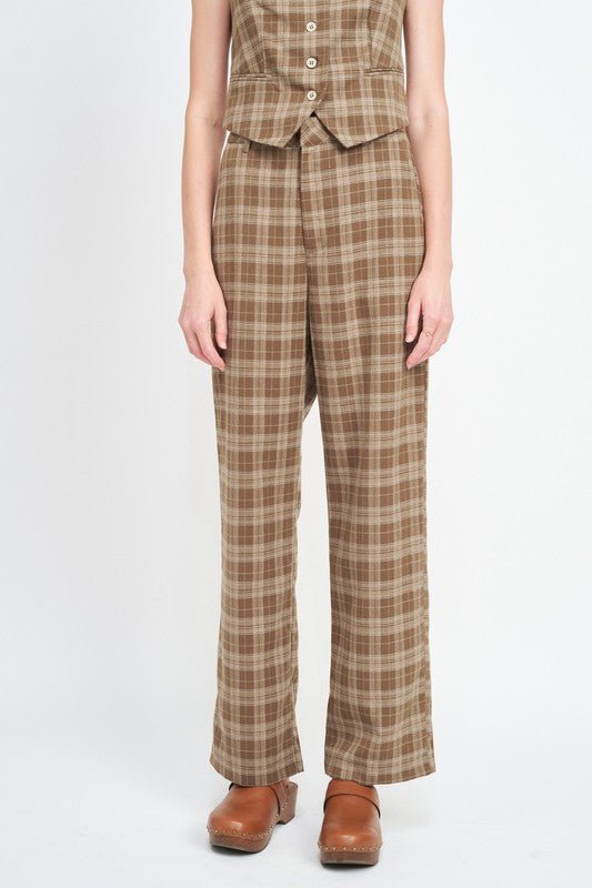 PLAID HIGH WAIST TROUSERS - Mack & Harvie