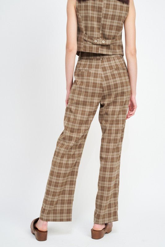 PLAID HIGH WAIST TROUSERS - Mack & Harvie