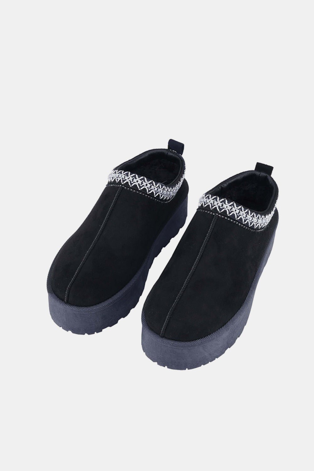 Platform Embroidered Trim Slip - On Boots - Mack & Harvie