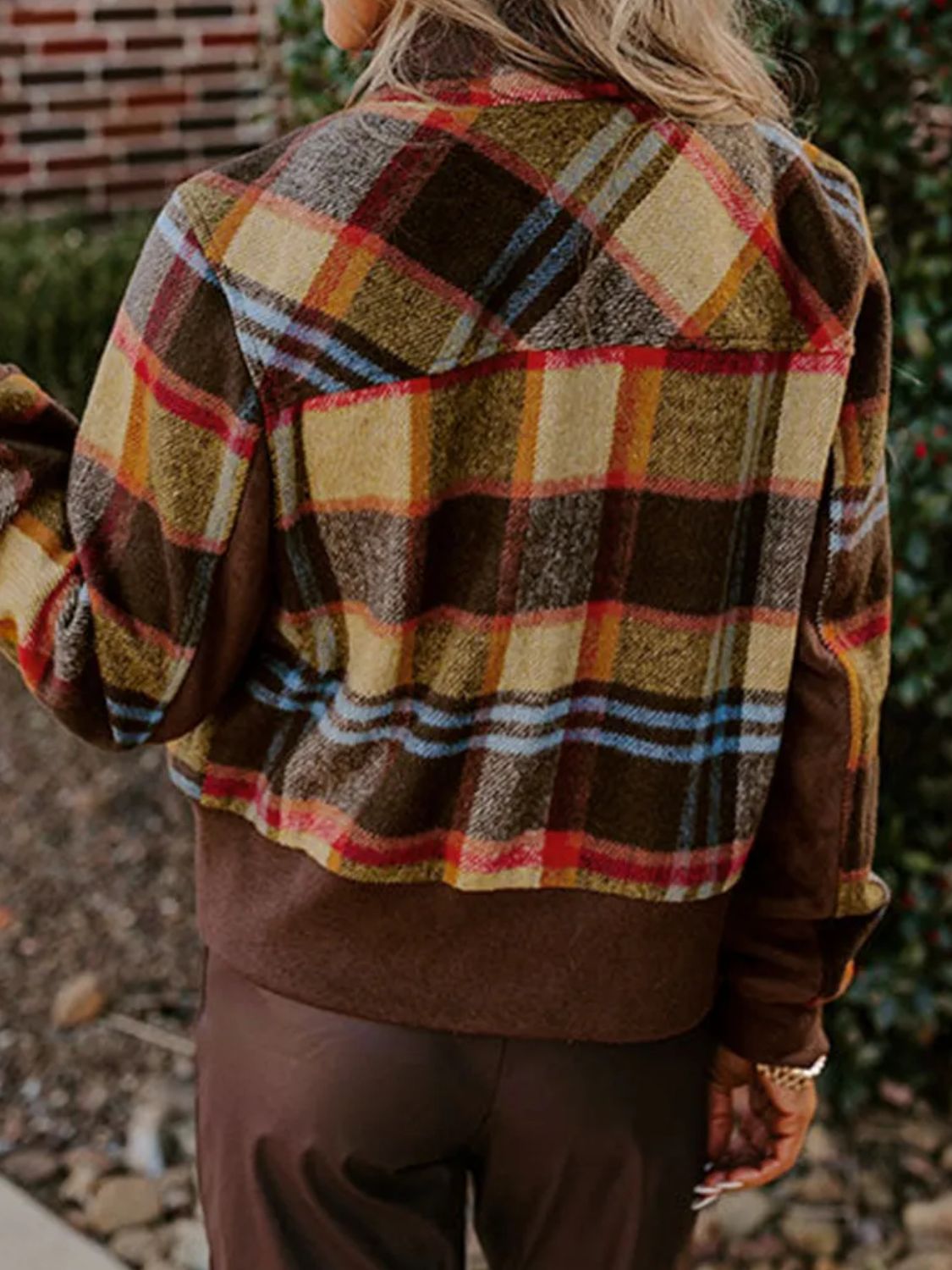 Pocketed Plaid Long Sleeve Jacket - Mack & Harvie