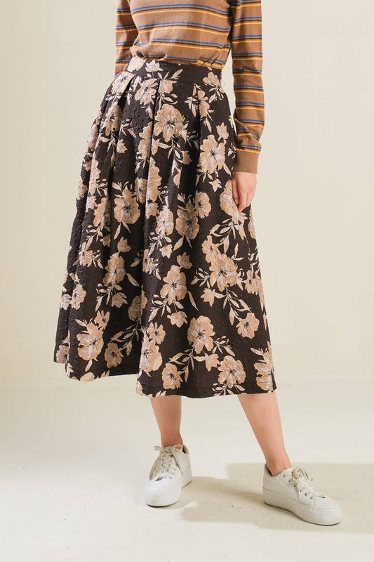 POSH PRESENCE WOVEN MIDI SKIRT - Mack & Harvie