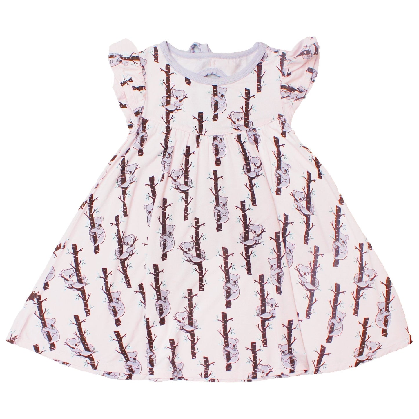 Powder Pink Koalas Twirling Dress (3M - 5Y) - Mack & Harvie