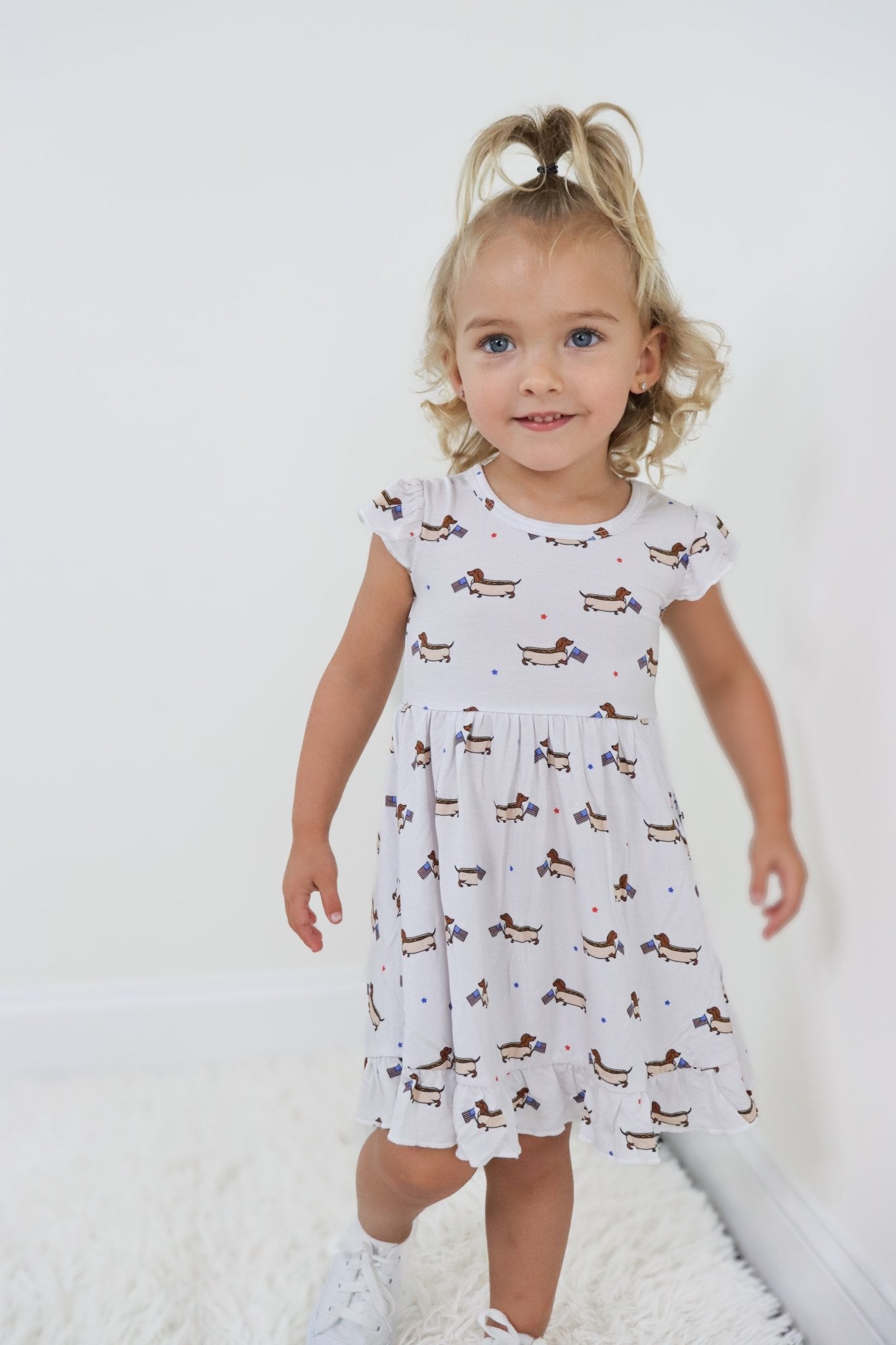 PRESTON'S AMERICAN PUPS DREAM RUFFLE DRESS - Mack & Harvie