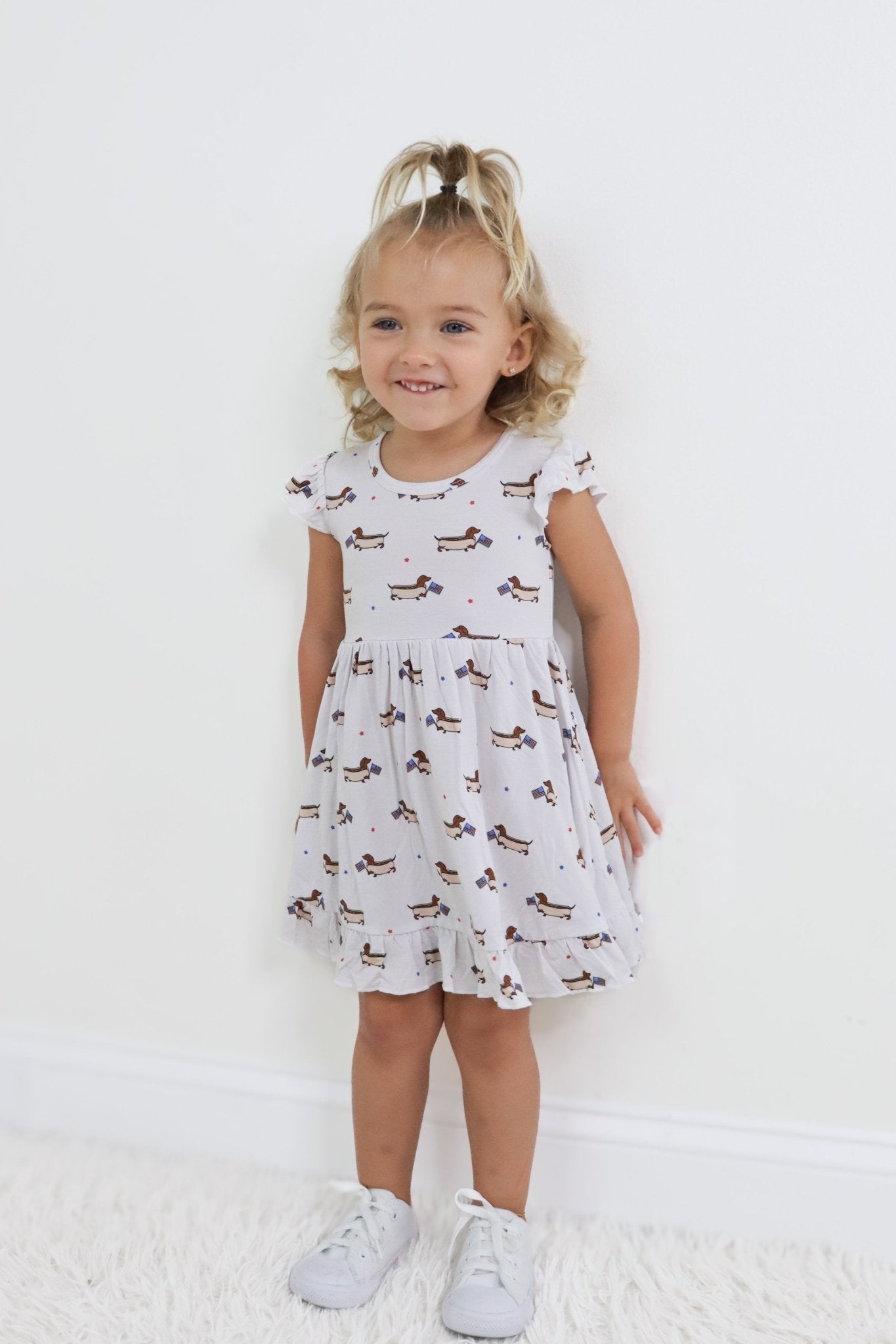 PRESTON'S AMERICAN PUPS DREAM RUFFLE DRESS - Mack & Harvie