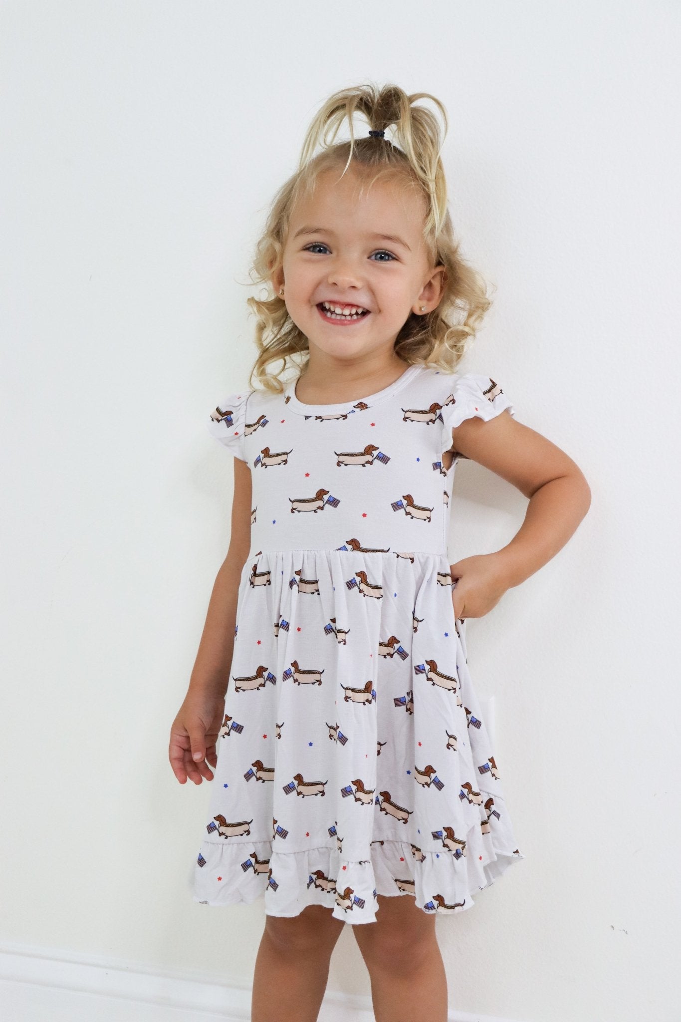 PRESTON'S AMERICAN PUPS DREAM RUFFLE DRESS - Mack & Harvie