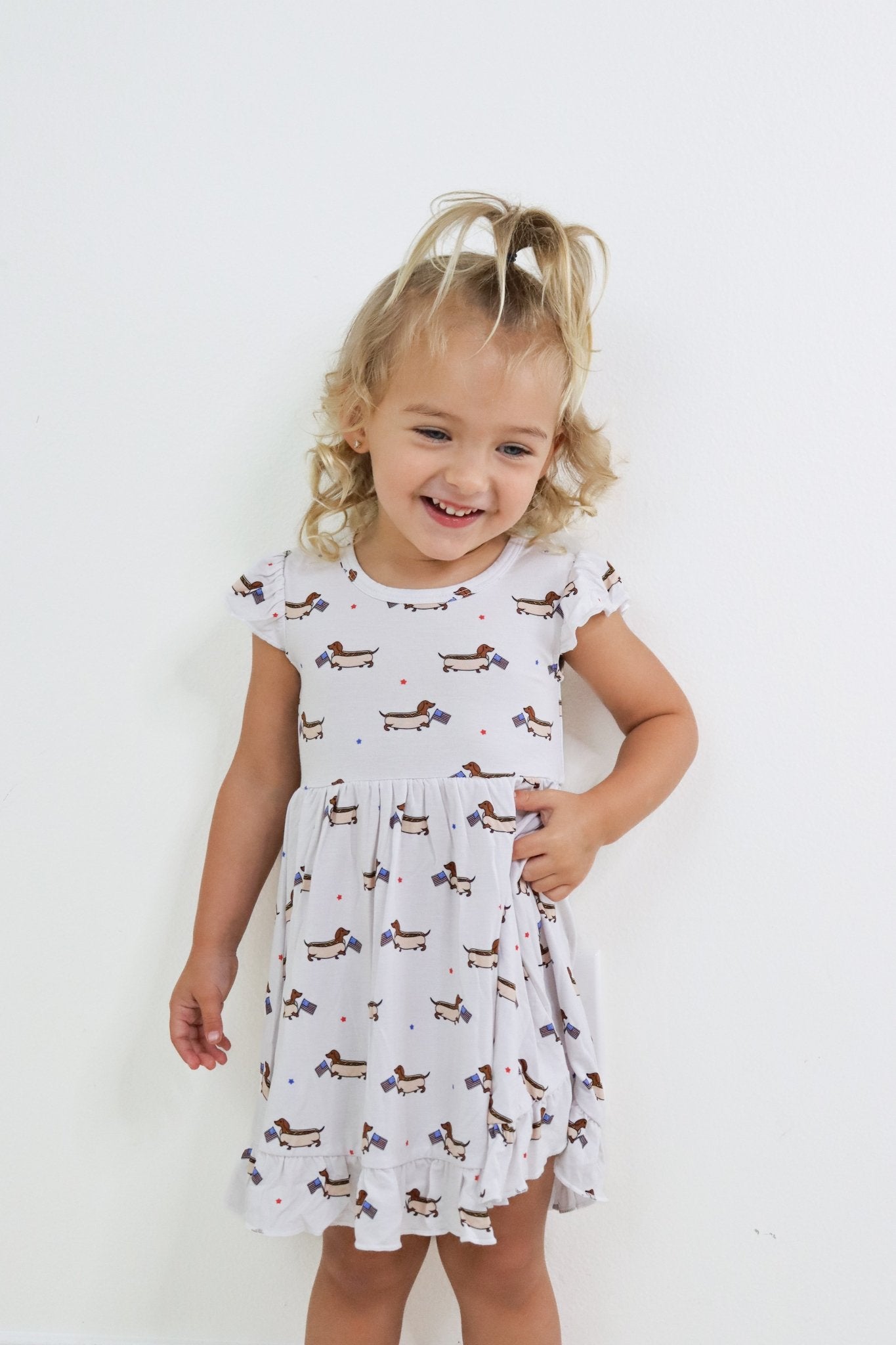 PRESTON'S AMERICAN PUPS DREAM RUFFLE DRESS - Mack & Harvie