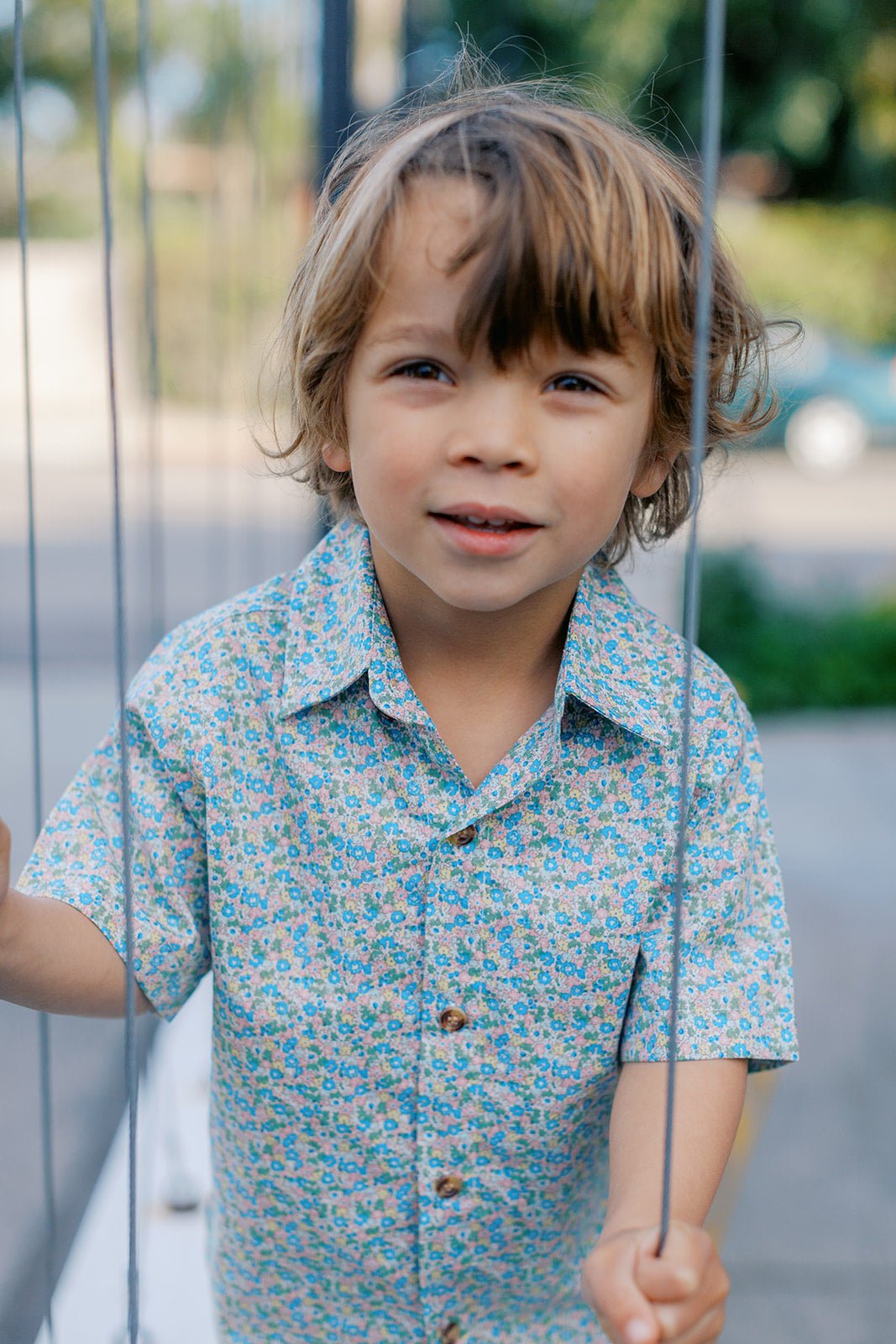 Pretty Posies Boys Button Down - Mack & Harvie