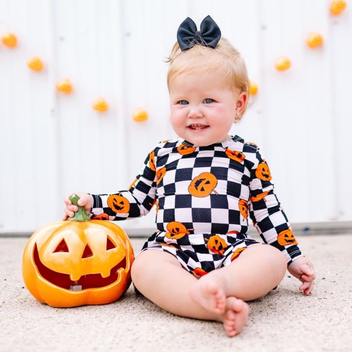 PUMPKIN CHECKMATE DREAM BODYSUIT DRESS - Mack & Harvie