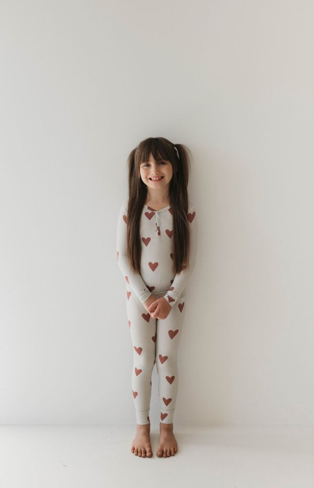 Queen Of Hearts | Paisley’s Hand Drawn Print Two Piece Bamboo Pajamas - Mack & Harvie