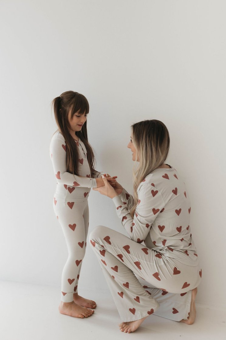 Queen Of Hearts | Paisley’s Hand Drawn Print Two Piece Bamboo Pajamas - Mack & Harvie