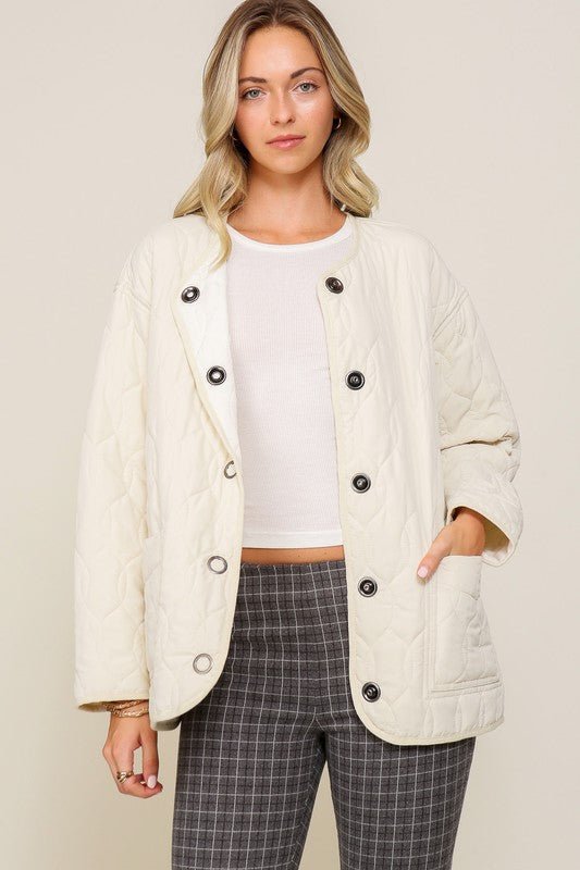 Quilted Puffer Jacket with Pockets - Mack & Harvie