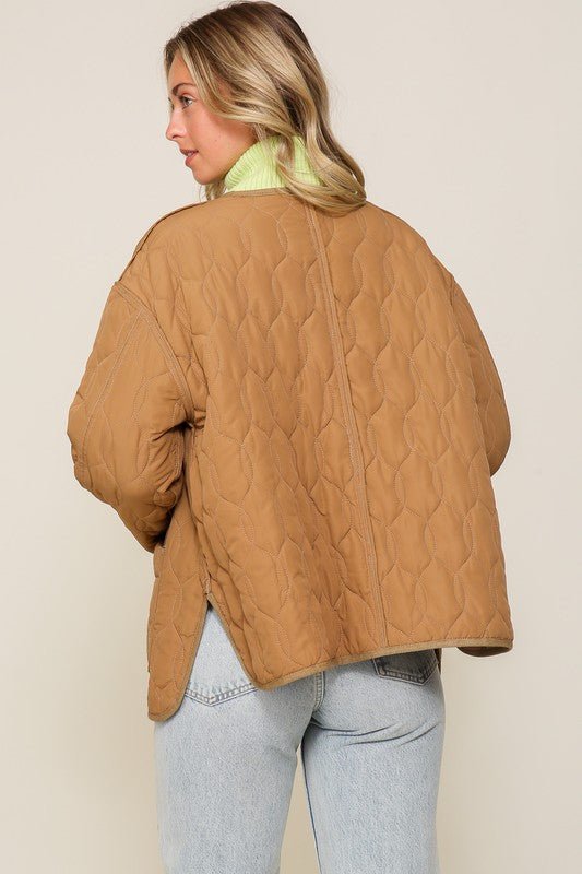 Quilted Puffer Jacket with Pockets - Mack & Harvie