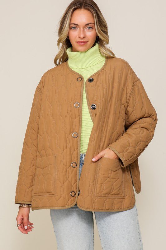 Quilted Puffer Jacket with Pockets - Mack & Harvie